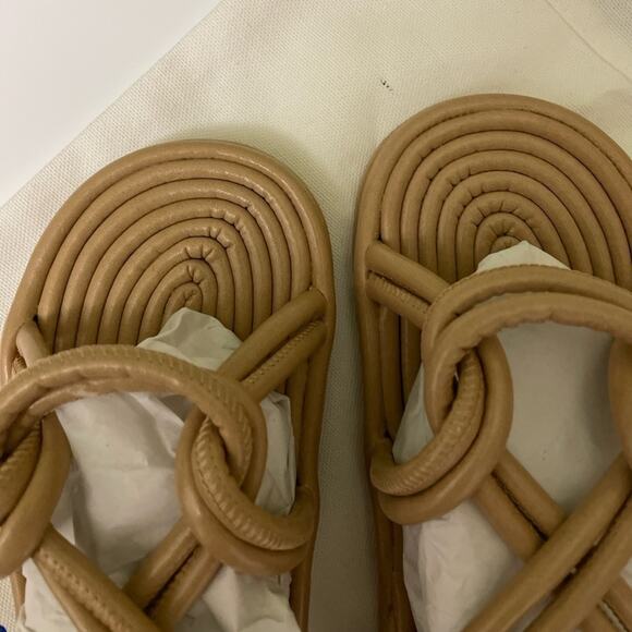 NWT Women’s Proenza Schouler Fabri Cable Sandal Flat Khaky Beige Sz US 7 EU 37 - Picture 4 of 15